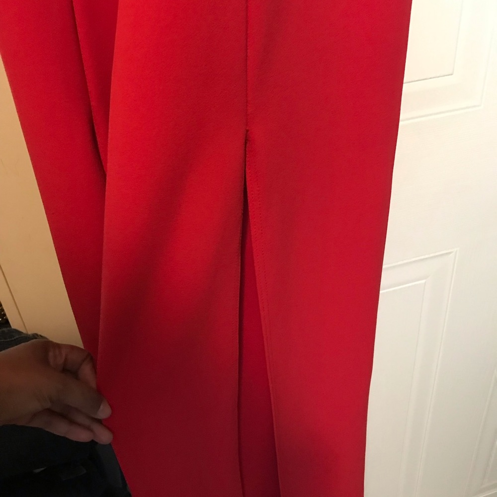 Red off the shoulders jumpsuit size 6.